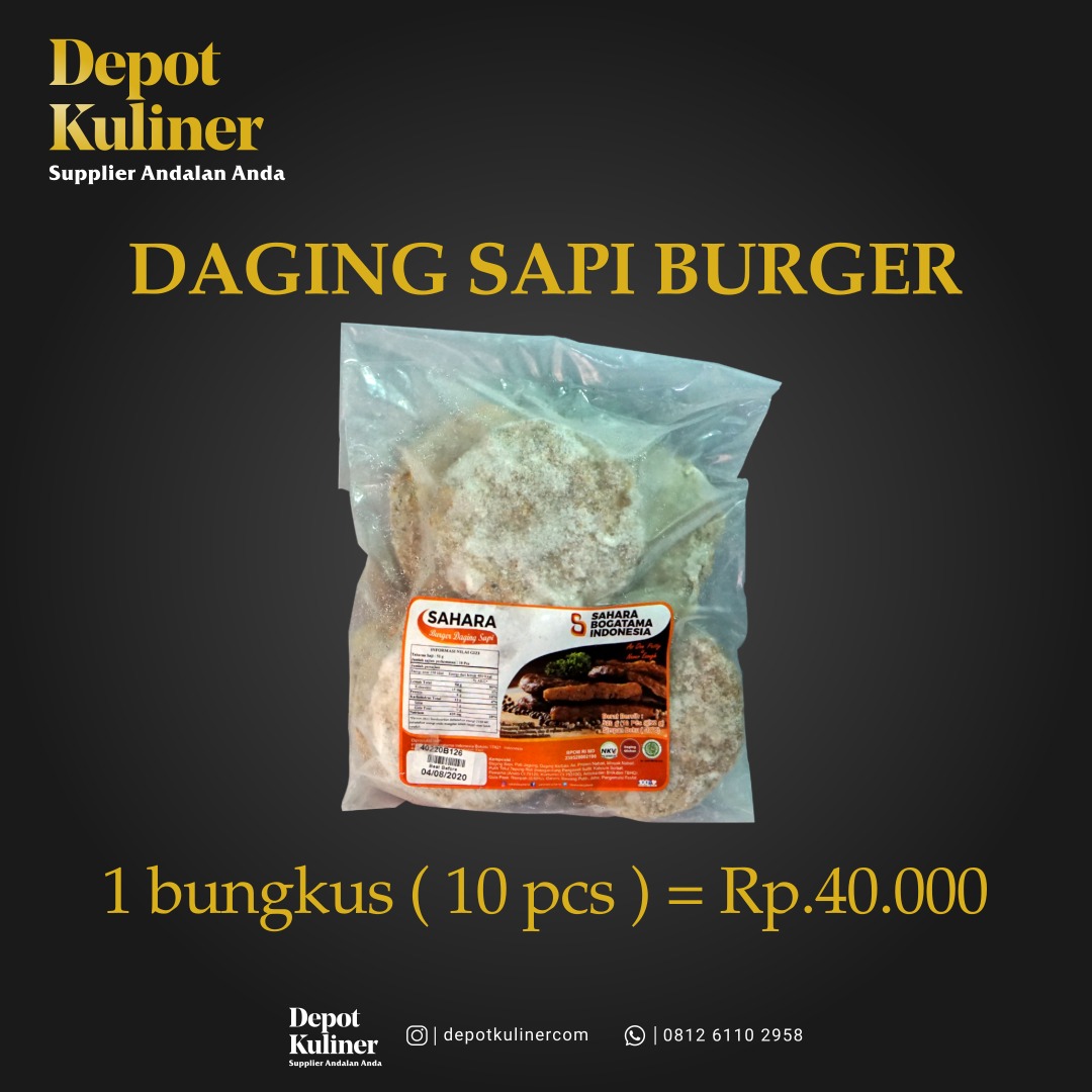 Supplier Daging Burger Sahara di Kota Medan Supplier Daging Burger Sahara di Kota Medan