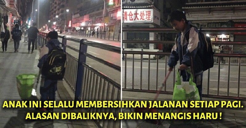 Anak Ini Selalu Memungut Sampah di Pagi Hari. Begitu Ditanya Alasan Dibaliknya, Netizen Justru Menangis Haru ! Anak Ini Selalu Memungut Sampah di Pagi Hari. Begitu Ditanya Alasan Dibaliknya, Netizen Justru Menangis Haru !