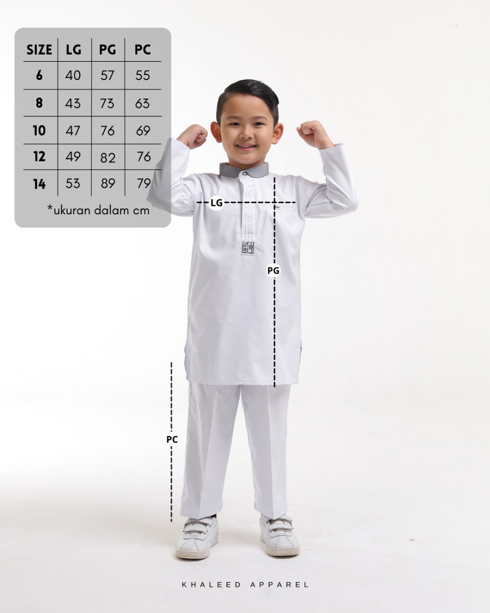Size Chart Gamis Set Tameez Anak