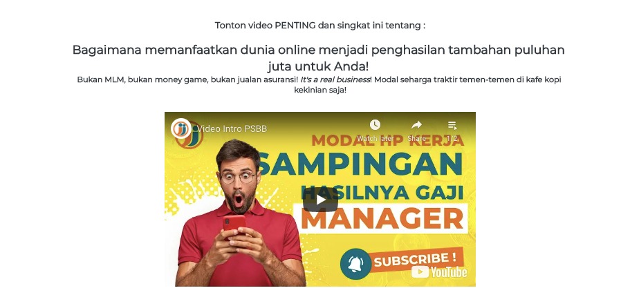 Contoh tawaran jadi afiliasi marketer Jadijago.com