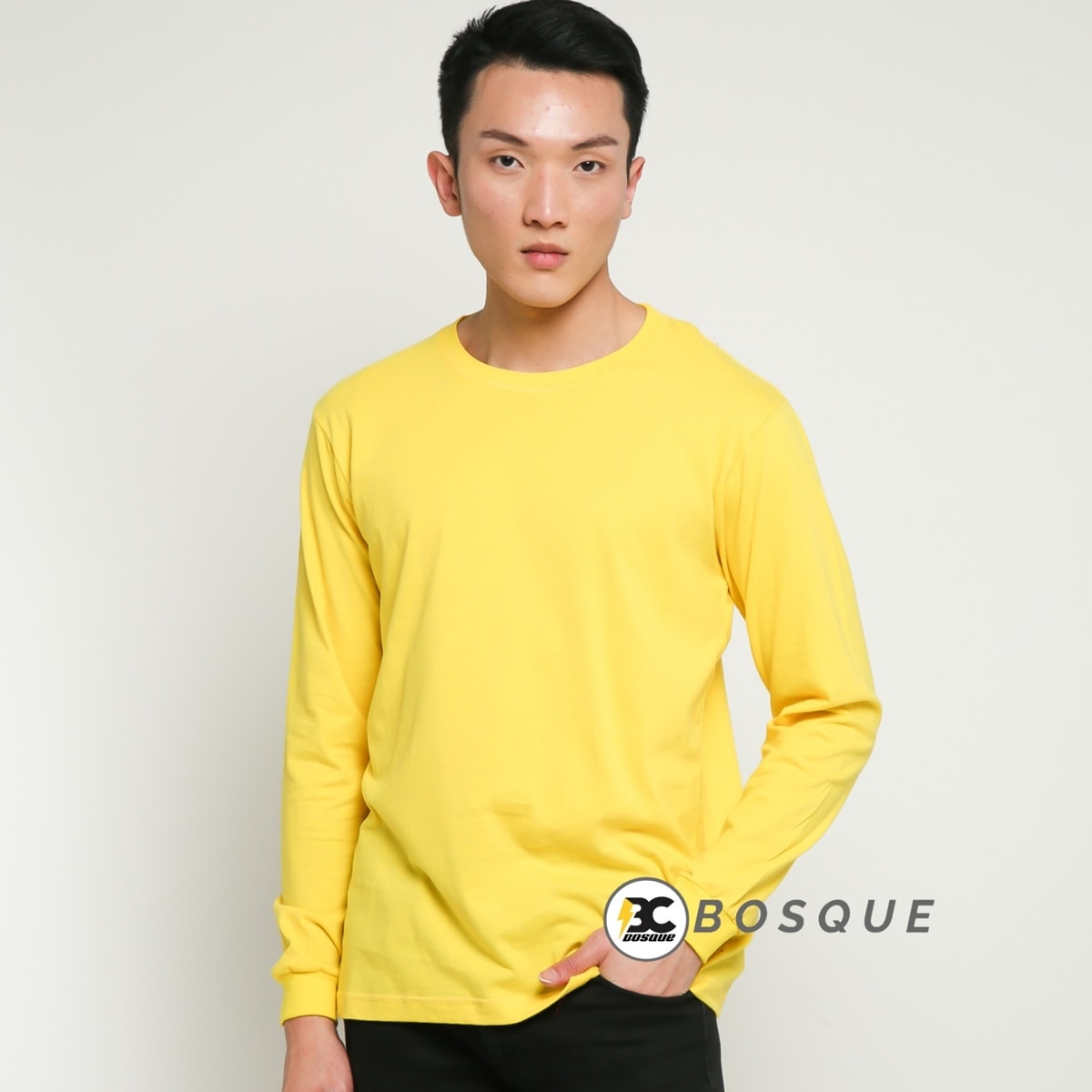  Kaos  Polos  Panjang Kuning 