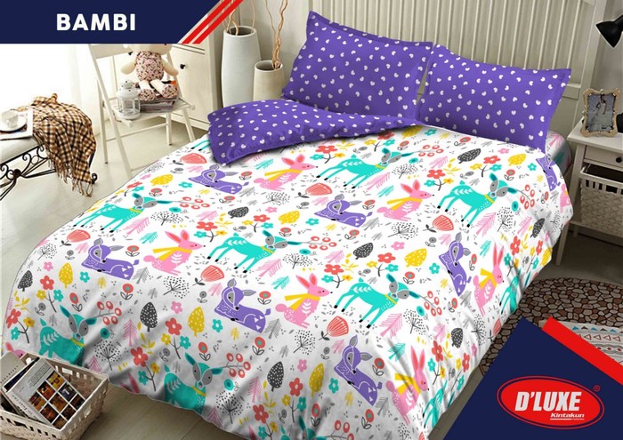 Bed cover kintakun deluxe uk 180x200cm motif  anak