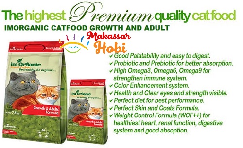 Makanan Kucing Organik Im Organic Growth Adult Imo Ga 1 8 1 8 Kg 1 8kg