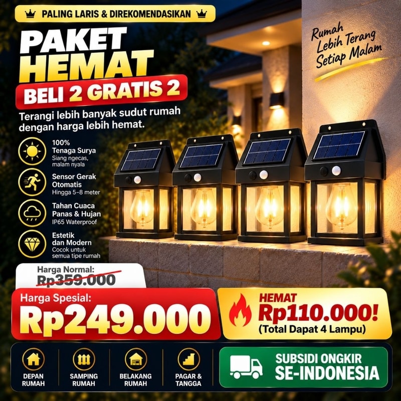 Paket Andalan Solar Light beli 2 gratis 2