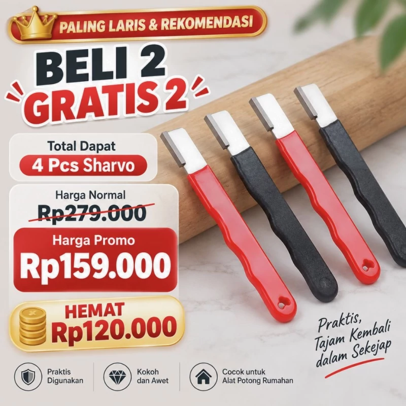 Paket Beli 2 Gratis 2 Sharvo, total 4 buah, harga promo Rp159.000