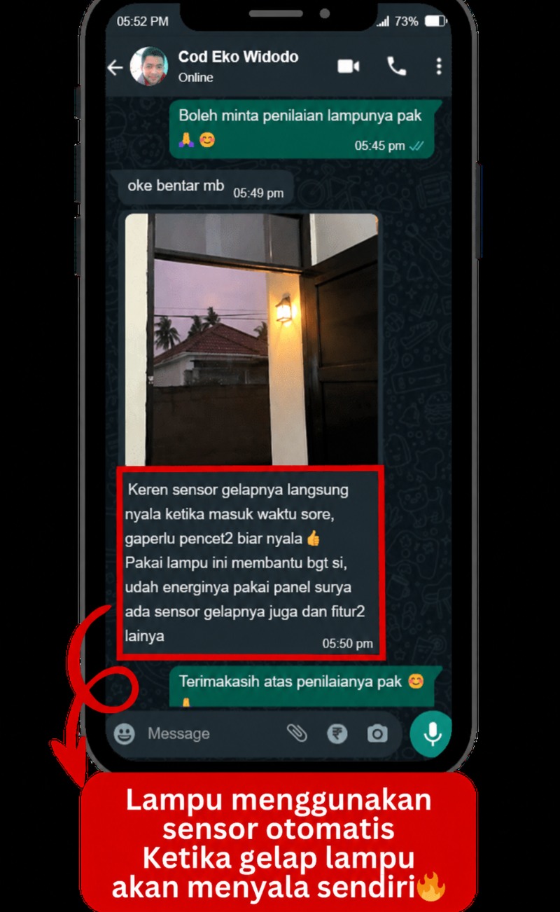 Testimoni sensor otomatis Solar Light