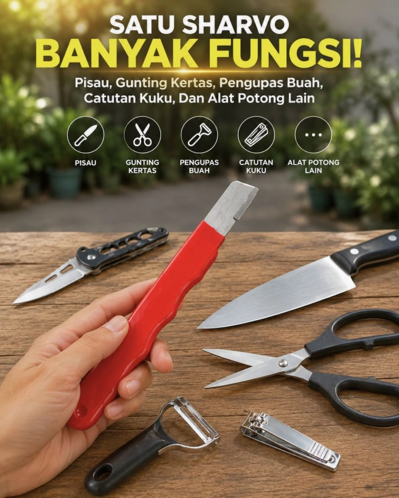Satu Sharvo dapat digunakan untuk berbagai alat potong