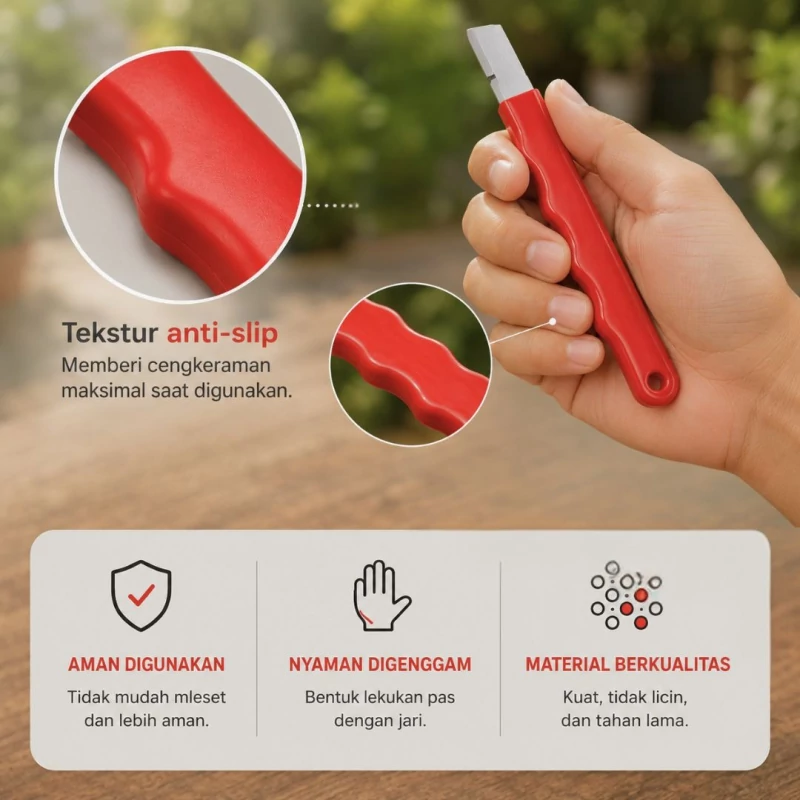 Pegangan Sharvo memiliki tekstur anti-slip