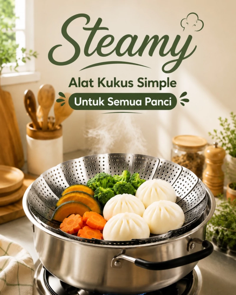 Steamy alat kukus simpel untuk semua panci